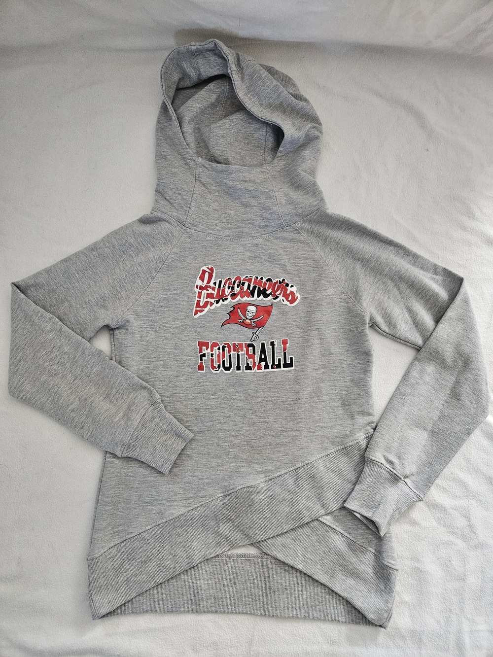 Gray Buccaneers Football Hooded Sweatshirt - Girls